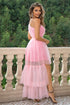 one-shoulder-sleeveless-high-low-dress Sophia's Trends - Sophia's Style-Blush Pink-S